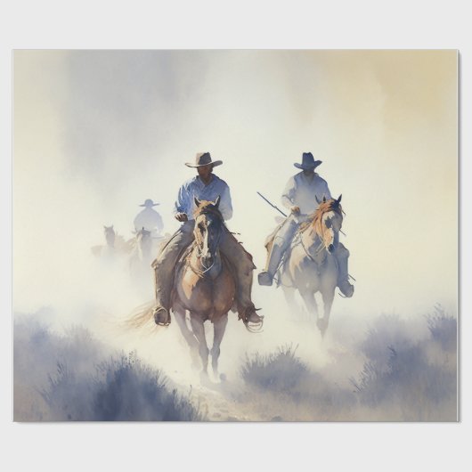 ほこりっぽいウェスタンの水の色"Pose – ザ・チェイス" ラッピングペーパー (フラット)