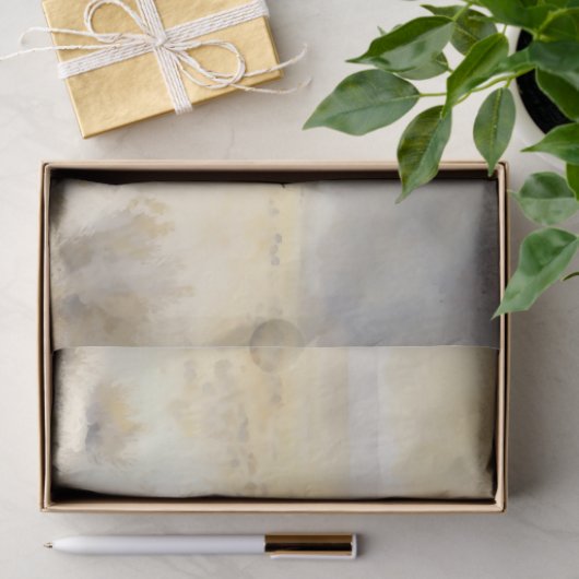 ほこりっぽいウェスタンウォーターカラー"プレーリーストーム" 薄葉紙 (ギフト)