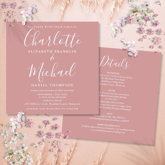 ほこりっぽいエレガントバラの台本が一つ結婚で 招待状