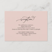 ほこりっぽいエレガントバラウェディングレセプション エンクロージャーカード (正面)