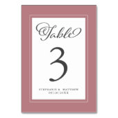 ほこりっぽいエレガントバラウェディングレセプション テーブルナンバー (裏面)