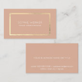 ほこりっぽいエレガントバラスタイリッシュ名刺(女性用) 名刺 (正面/裏面)