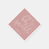 ほこりっぽいエレガントバラピンクベビー散水シャワー スタンダードカクテルナプキン (角)