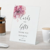 ほこりっぽいエレガントバラフローラカードとギフト 台座サイン (インサイチュ)