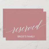 ほこりっぽいエレガントバラ書道の予約サイン (正面/裏面)