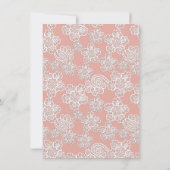 ほこりっぽいエレガントピンクのレース金ゴールドが日付を変更 (裏面)