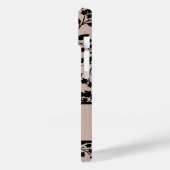 ほこりっぽいエレガントピンクの植物園に黒い花 Case-Mate iPhoneケース (裏面 / 左)