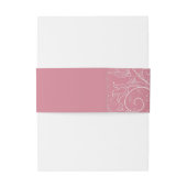 ほこりっぽいエレガントピンク結婚フローラ 招待状ベリーバンド (裏面例)