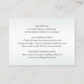 ほこりっぽいエレガントユーカリ結婚グリーン詳細 エンクロージャーカード (裏面)