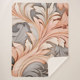 ほこりっぽいエレガント消えたサンゴ装飾 シェルパブランケット