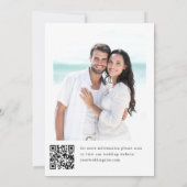 ほこりっぽいエレガント青い手引き弓の結婚音 セーブザデート (裏面)