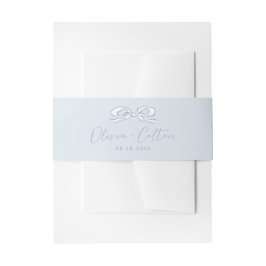 ほこりっぽいエレガント青い手引き弓の結婚音 招待状ベリーバンド