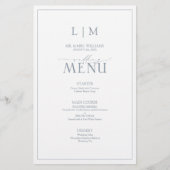 ほこりっぽいエレガント青い書道モノグラム (正面)