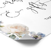 ほこりっぽいエレガント青い花のカードとギフト ポスター (角)