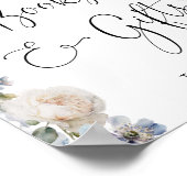 ほこりっぽいエレガント青い花の本&ギフト ポスター (角)