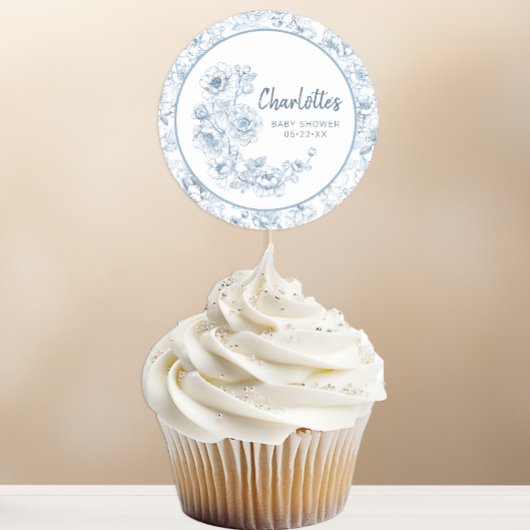 ほこりっぽいエレガント青い陳腐な赤ちゃんシャワー ラウンドシール