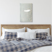 ほこりっぽいエレガント青の白い花 キャンバスプリント (インサイチュ (寝室))