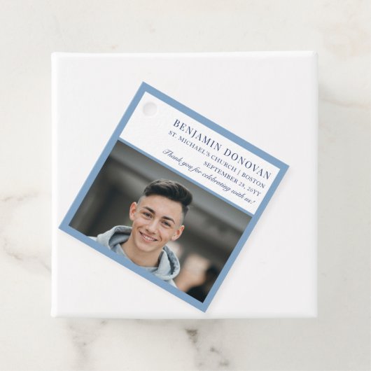 ほこりっぽいエレガント青(写真の確認あり) フェイバータグ (インサイチュ)