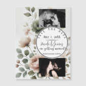 ほこりっぽいオリーブとピンクの水の色のフローラ日付を保存 (正面)