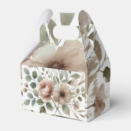 ほこりっぽいオリーブ&ピンクウォーターカラー結婚フローラ フェイバーボックス