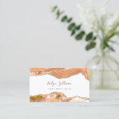 ほこりっぽいオレンジの瑪瑙の名刺 名刺 (スタンド正面)