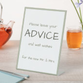 ほこりっぽいカジュアル緑の手書きアドバイスと希望 台座サイン (インサイチュ)