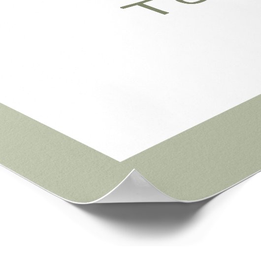 ほこりっぽいカジュアル緑の手書き結婚歓迎 ポスター (角)