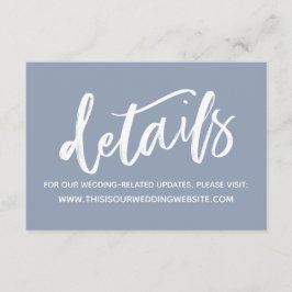 ほこりっぽいカジュアル青い手結婚跡の詳細 エンクロージャーカード