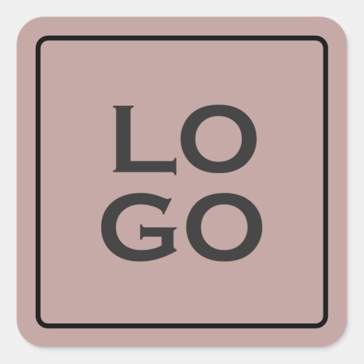 ほこりっぽいカスタムピンクのフレームにロゴを付ける スクエアシール (正面)