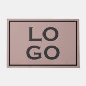 ほこりっぽいカスタムピンクのフレームにロゴを付ける ドアマット (正面)