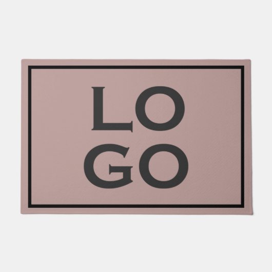 ほこりっぽいカスタムピンクのフレームにロゴを付ける ドアマット (正面)