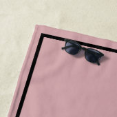 ほこりっぽいカスタムピンクのフレームにロゴを付ける ビーチタオル (インサイチュ)