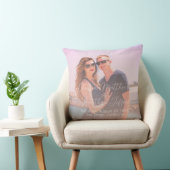 ほこりっぽいカスタムピンクグリーンの写真結婚写真 クッション (椅子)