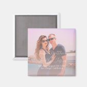 ほこりっぽいカスタムピンクグリーンの写真結婚写真 マグネット (正面/裏面)