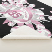 ほこりっぽいガーリーバラグレーのバレーボールとスター シェルパブランケット (3/4)