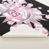 ほこりっぽいガーリーバラホワイトバレーボールとスター シェルパブランケット (3/4)