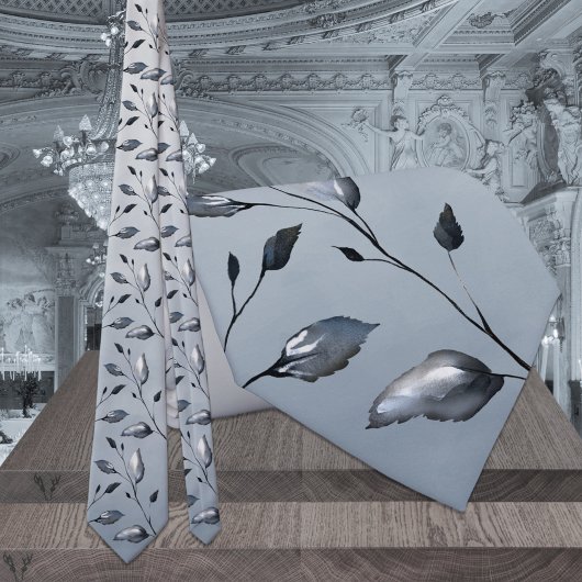 ほこりっぽいグラデーション青結婚緑 ネクタイ