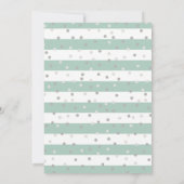 ほこりっぽいグリーンドレスダークスキンプリンセススウィート16 招待状 (裏面)