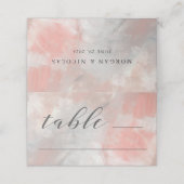 ほこりっぽいコーラルグレイモダン抽象芸術ブラシストローク プレイスカード (外部開封)