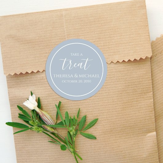 ほこりっぽいスタイリッシュブルーシンプルの書道を楽しむ ラウンドシール