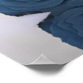 ほこりっぽいスチールブルーバラの座席表 ポスター (角)