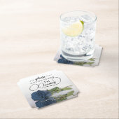 ほこりっぽいスチールブルーバラは私の飲み物を取結婚らない ペーパーコースター (インサイチュ)