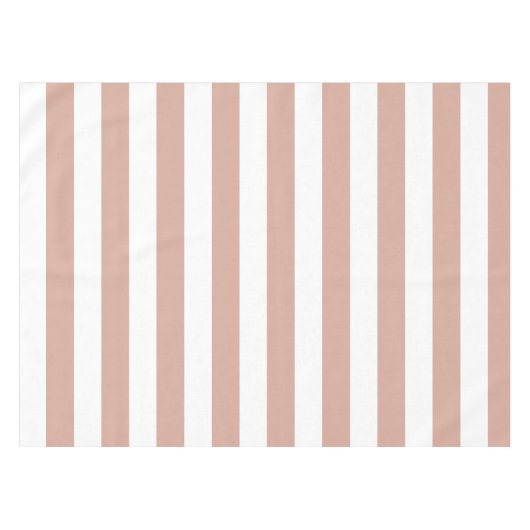 ほこりっぽいストライプのピンク テーブルクロス (正面(横))