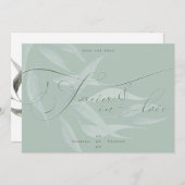 ほこりっぽいセージ・アネモンの葉が永遠に恋に セーブザデート (正面/裏面)