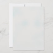 ほこりっぽいターコイズの葉のWebサイトが含ま結婚れる 招待状 (裏面)