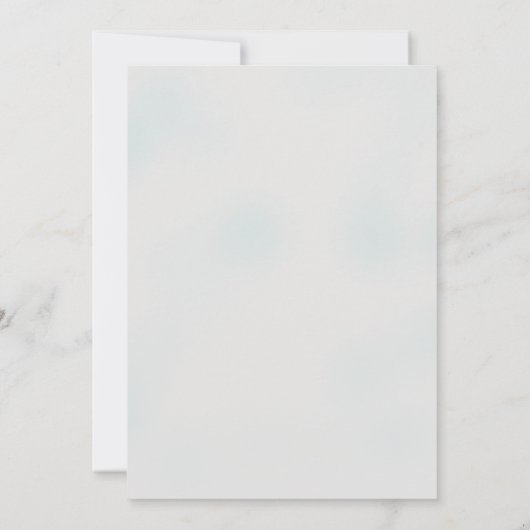 ほこりっぽいターコイズの葉のWebサイトが含ま結婚れる 招待状 (裏面)