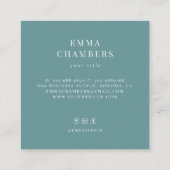 ほこりっぽいターコイズ | Bohoフローラ名刺 スクエア名刺 (裏面)