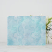 ほこりっぽいティール（緑がかった色）水の色のテクスチャ紙8.5インチX 11インチ (スタンド正面)