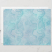 ほこりっぽいティール（緑がかった色）水の色のテクスチャ紙8.5インチX 11インチ (正面/裏面)