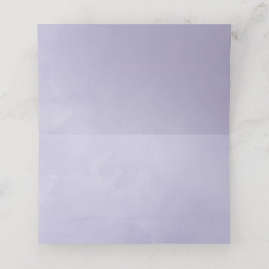 ほこりっぽいバイオレットフローラベビーシャワー プレイスカード (内部開封)